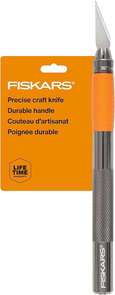 Fiskars SoftGrip Detail Craft Knife - 8" Exacto Knife for Crafting - Multi-Use Exacto Blade Inclu... | Amazon (US)