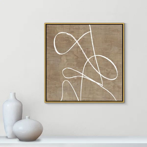 Swooping Lines - Floater Frame Painting on Canvas | Wayfair North America