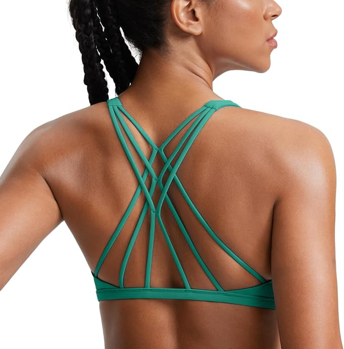 CRZ YOGA Naked Feeling Criss-Cross Sports Bra | Amazon (US)