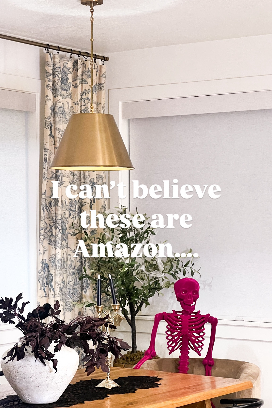 Amazing Amazon patterned toile curtains! Even better in person!