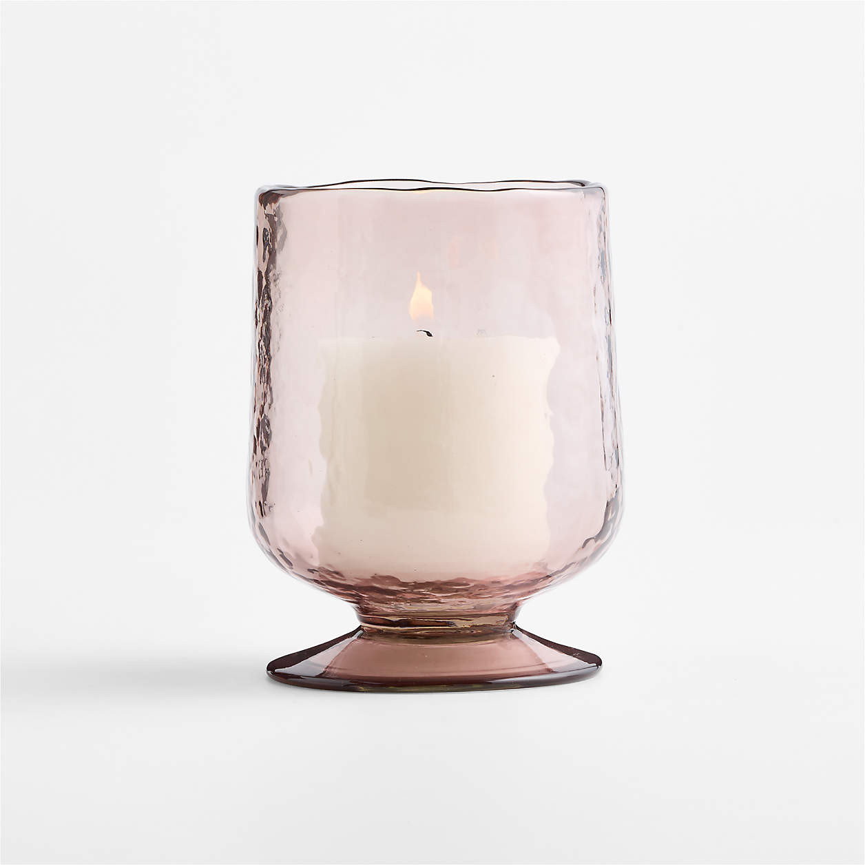 Bergen Small Glass Hurricane Candle Holder + Reviews | Crate & Barrel | Crate & Barrel