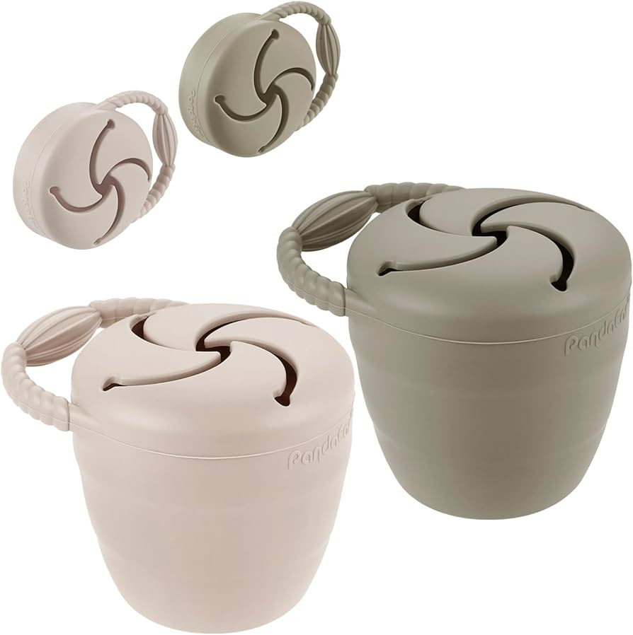 PandaEar Silicone Snack Containers, Collapsible Toddler Snack Cups Spill Proof Food Catcher for T... | Amazon (US)