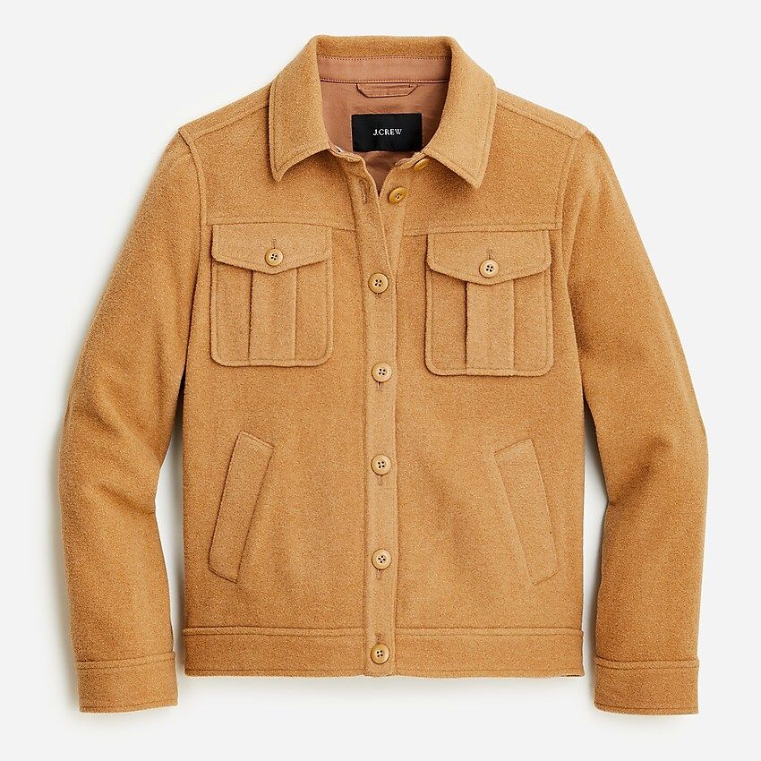 Shirt-jacket in stretch wool | J.Crew US