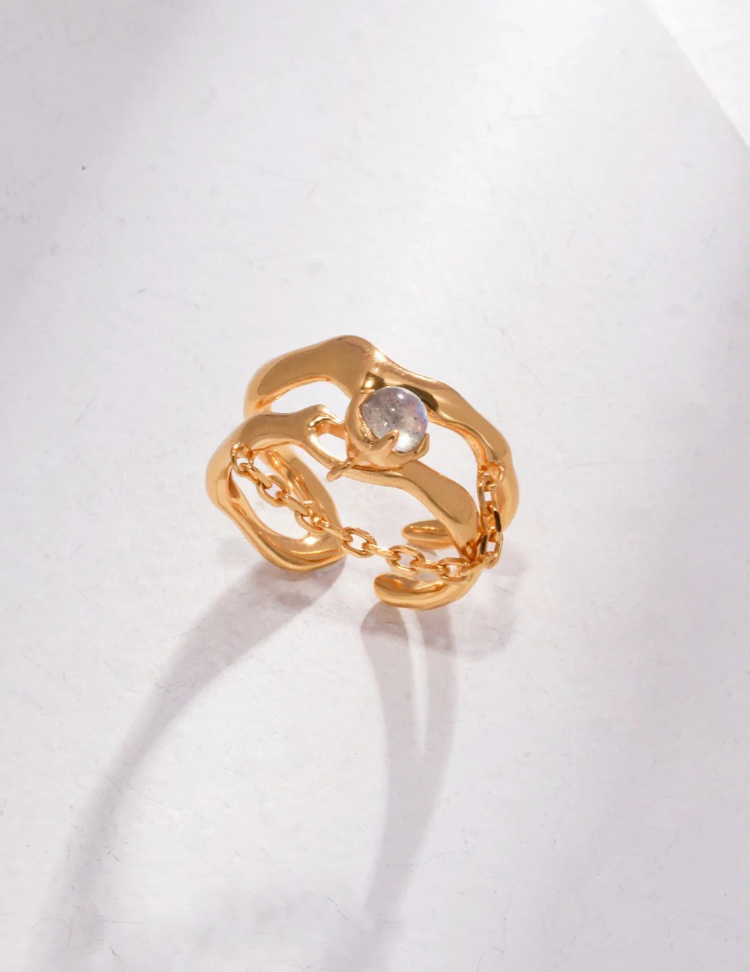 Luna Link Ring - 18k Gold Jewelry by Apelila | Apelila Jewelry