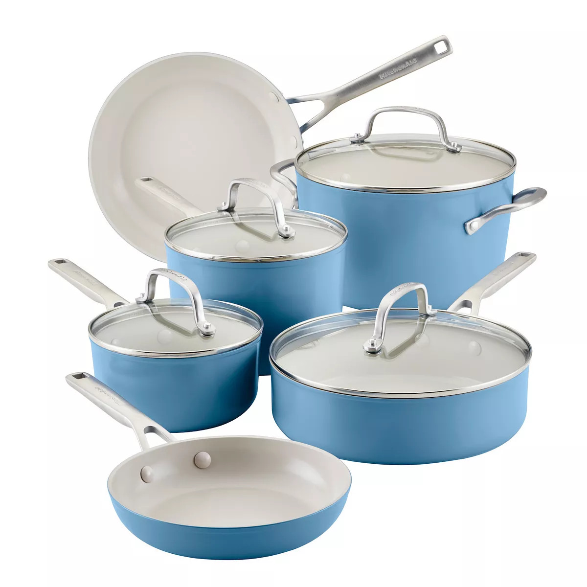 KitchenAid® 10-pc. Hard Anodized Ceramic Nonstick Cookware Set | Kohl's