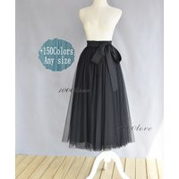 Black Adult Women Tulle Skirt Dress, 3 Layer Women's Tutu, Custom Any Size | Etsy (US)