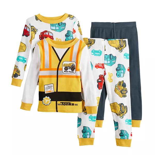 Toddler Boy 4-pc. Hot Wheels Snug Fit Pajama Tops & Pajama Bottoms Set | Kohl's
