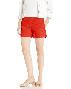 Nautica Women's Comfort Tailored Stretch Cotton Solid and Novelty Short | Amazon (US)