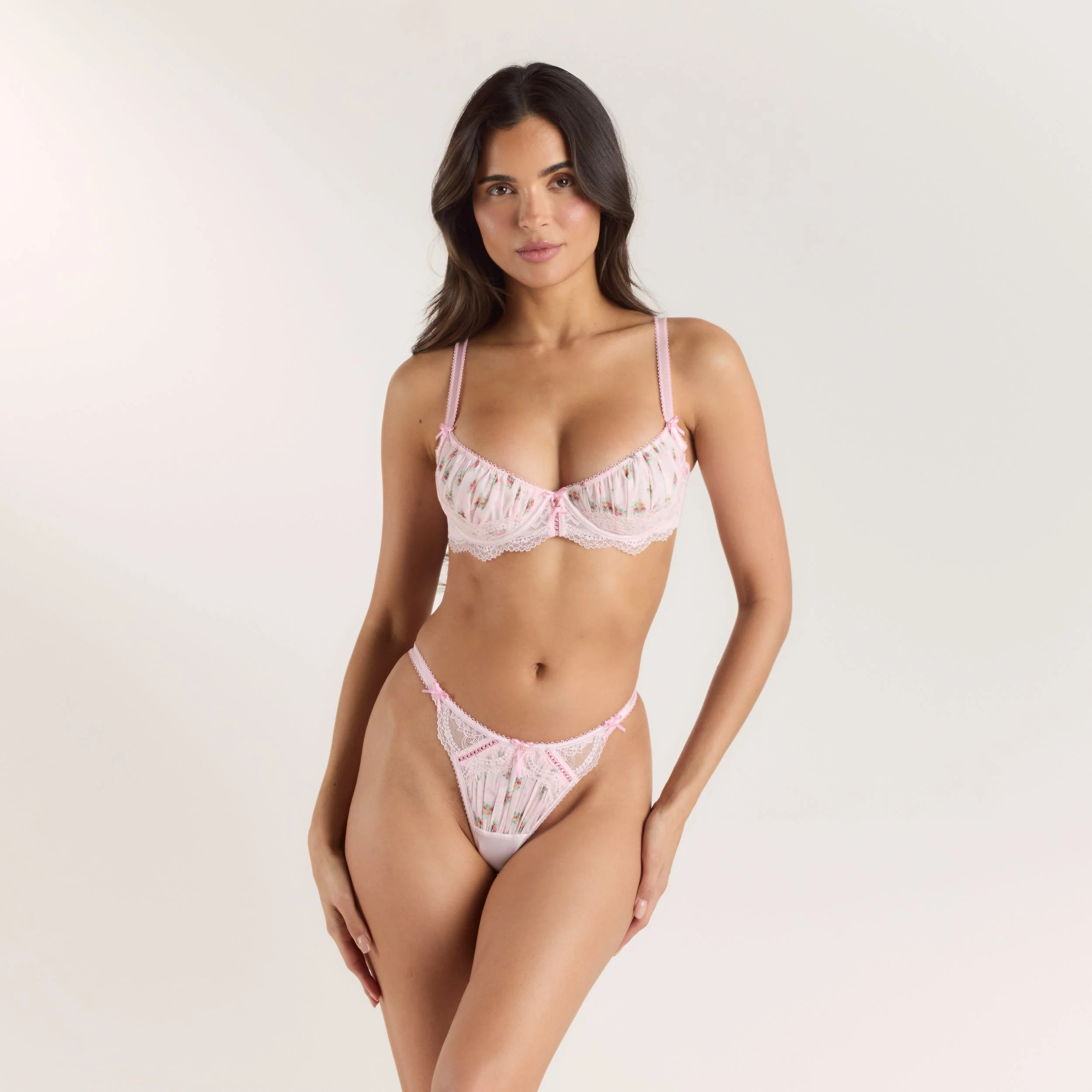 Orelia Balcony Bra - Pink Floral | Lounge (UK)
