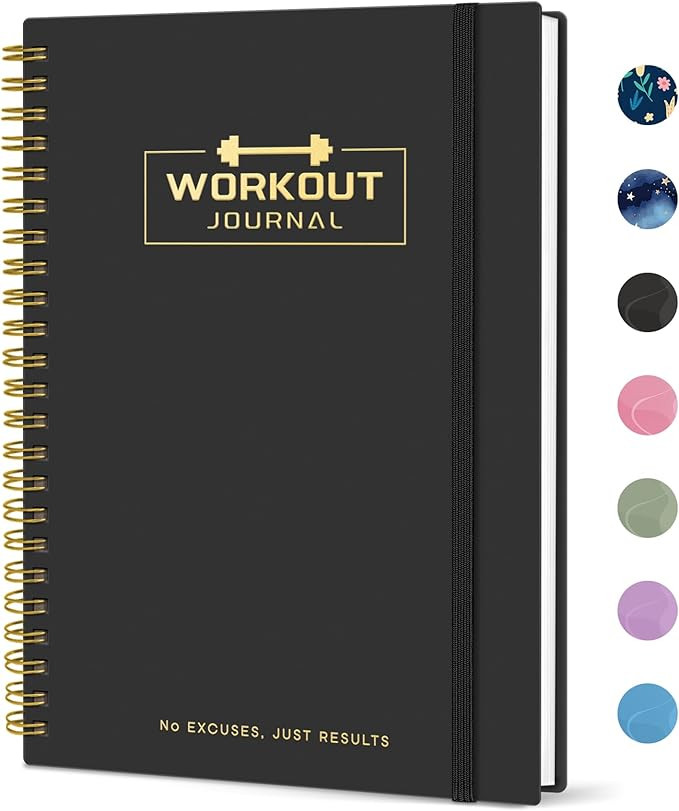 Fitness Workout Journal for Women & Men, A5(5.5" x 8.2") Workout Log Book Planner for Tracking, P... | Amazon (US)