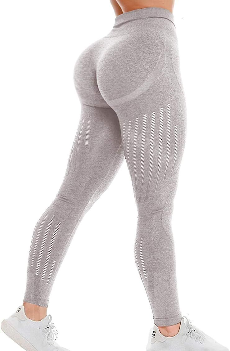 CFR Women Yoga Pants Seamless High Waist Butt Push up Tummy Control Gym Sport Workout Leggings #0 Pa | Amazon (US)
