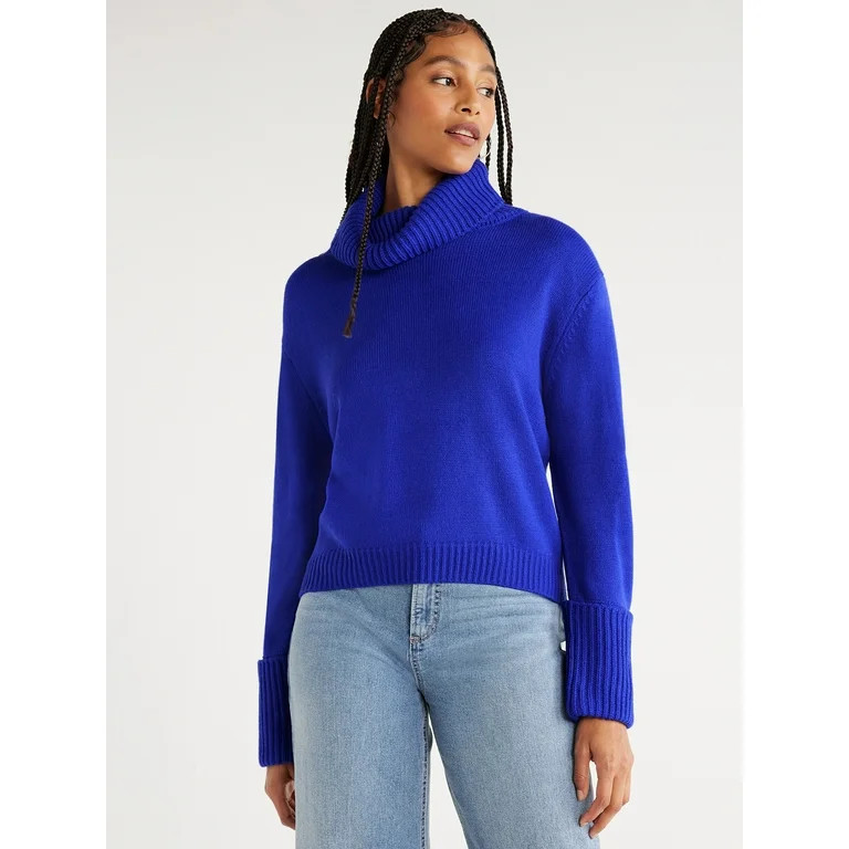 Scoop Women’s Chunky Turtleneck Sweater, Sizes XS-XXL | Walmart (US)