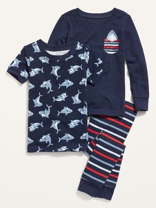 Unisex 3-Piece Printed Pajama Set for Toddler & Baby | Old Navy (US)