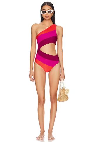 BEACH RIOT Joyce One Piece in Be Mine Colorblock from Revolve.com | Revolve Clothing (Global)