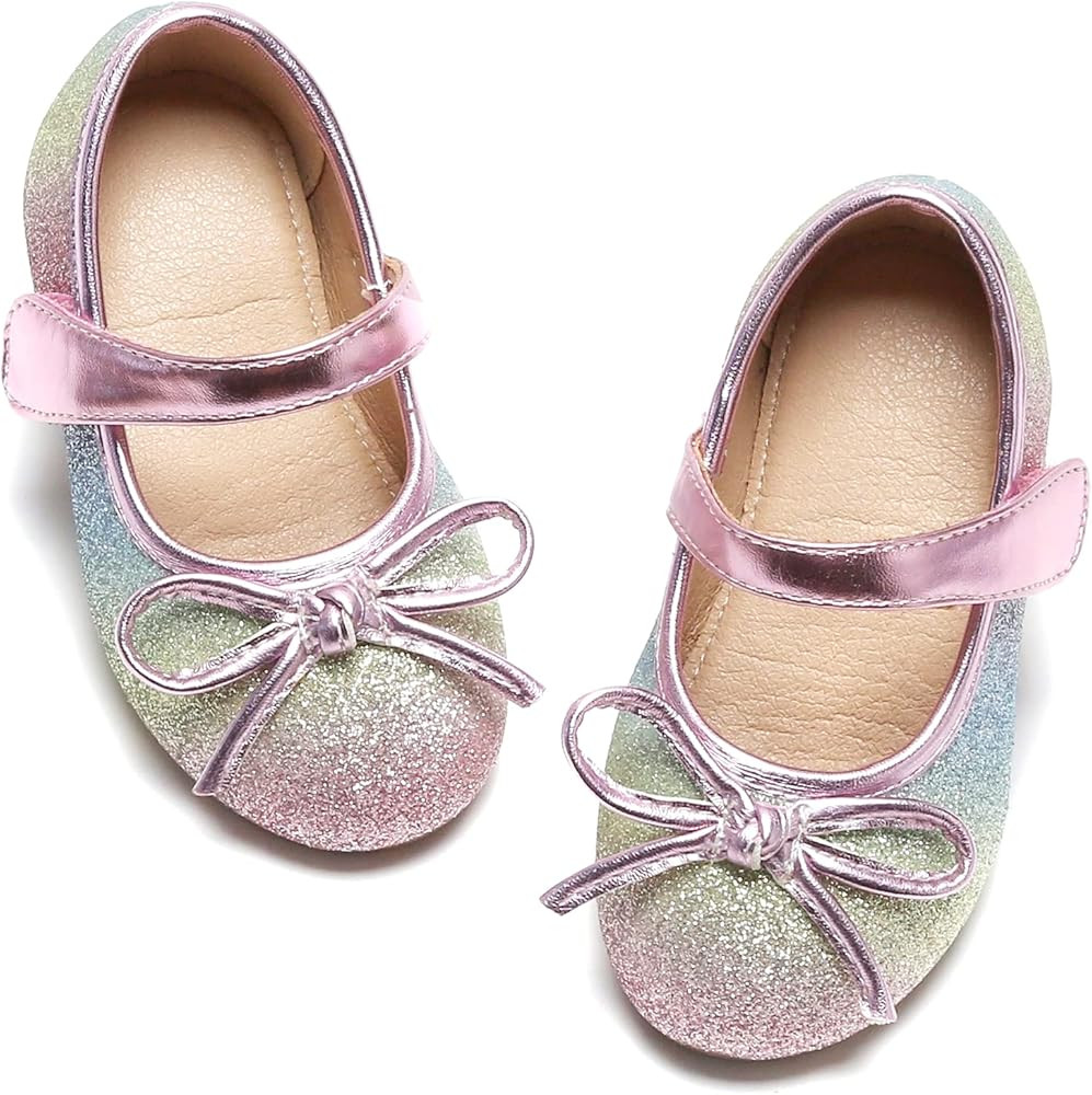 THEE BRON Girl's Toddler/Little Kid Ballet Mary Jane Flat Dress Shoes | Amazon (US)