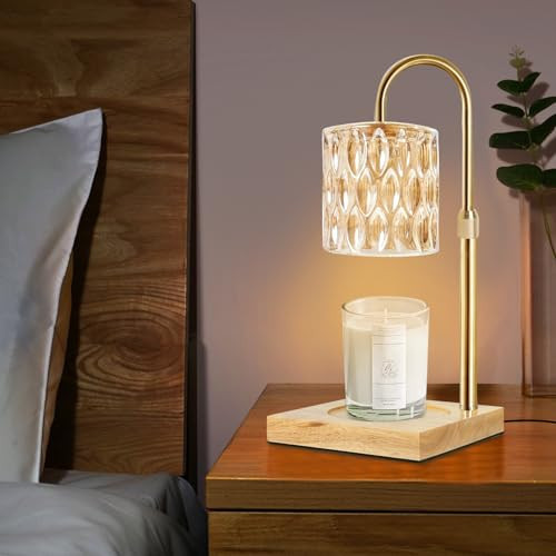Candle Warmer Lamp with Timer, Electric Candle Lamp Warmer for Jar Candles, Dimmable Candle Melter Top Melting for Scented Wax with 2 Bulbs for Home Decor | Amazon (US)
