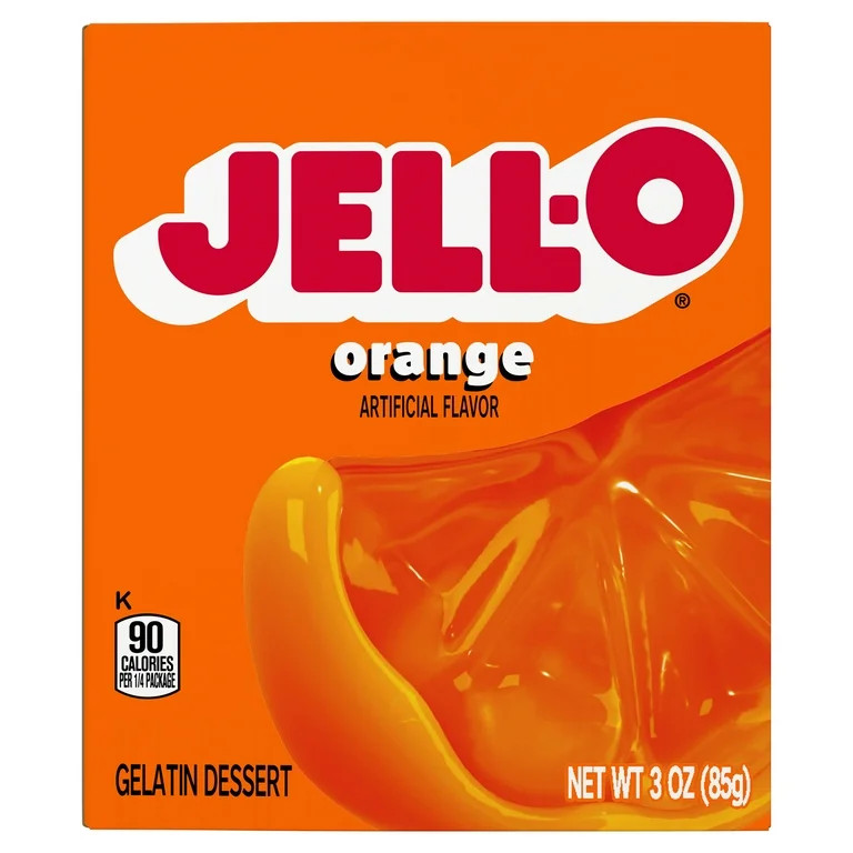 Jell-O Orange Artificially Flavored Gelatin Dessert Mix, 3 oz Box | Walmart (US)