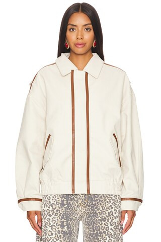 LIONESS Kenny Bomber in Beige from Revolve.com | Revolve Clothing (Global)