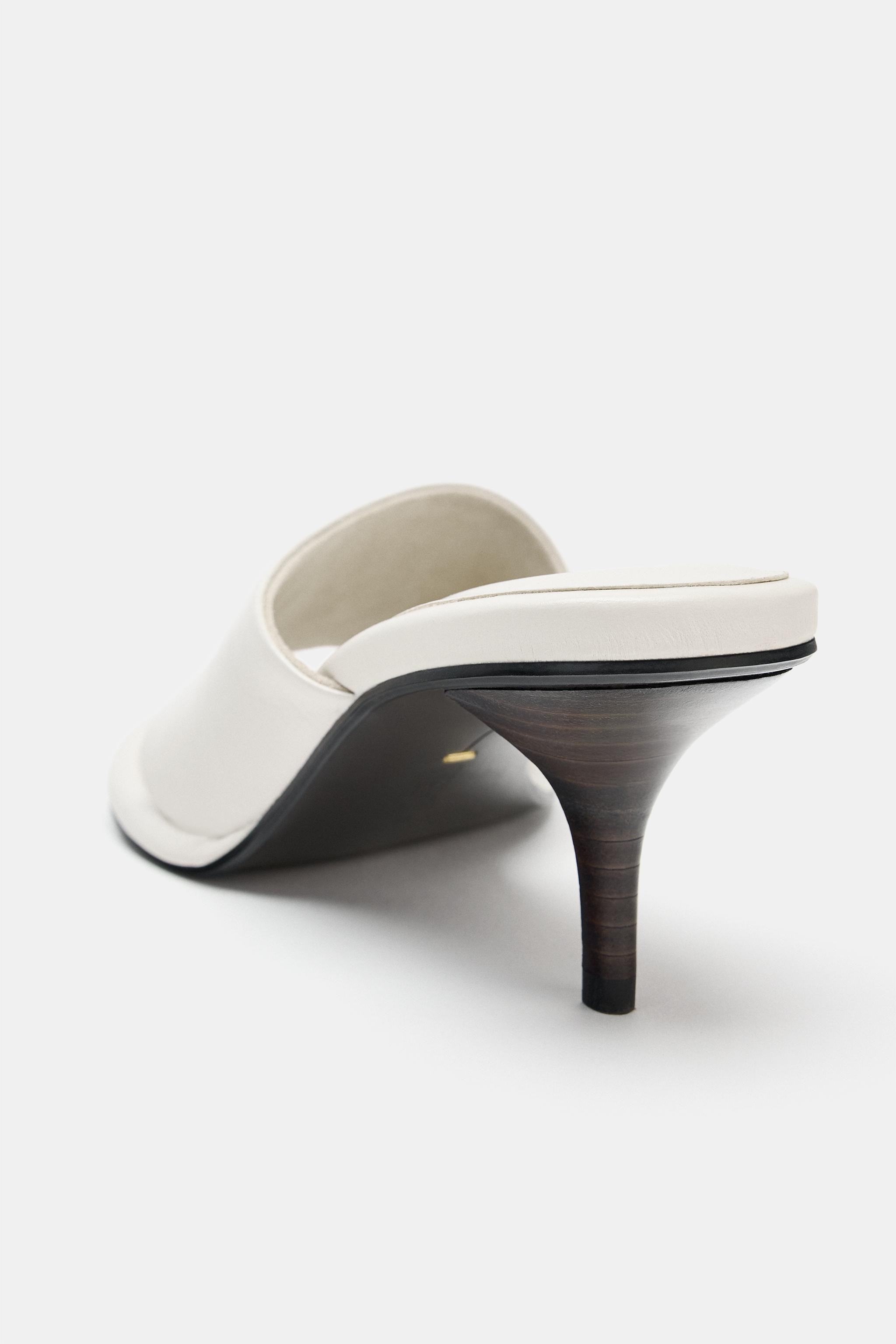 LIMITED EDITION LEATHER HEELED SANDALS | Zara UK