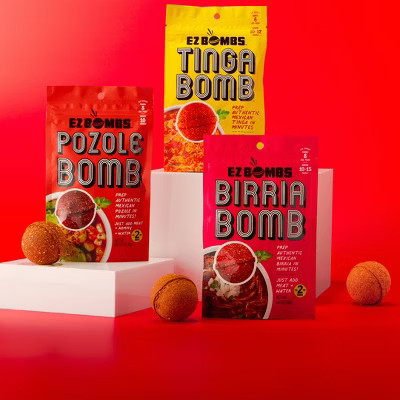 EZ Bombs Variety Pack – Birria, Pozole & Tinga Bombs – Authentic Mexican Seasoning for Tacos, Soups & More – Made with Real Chiles & Spices | Target