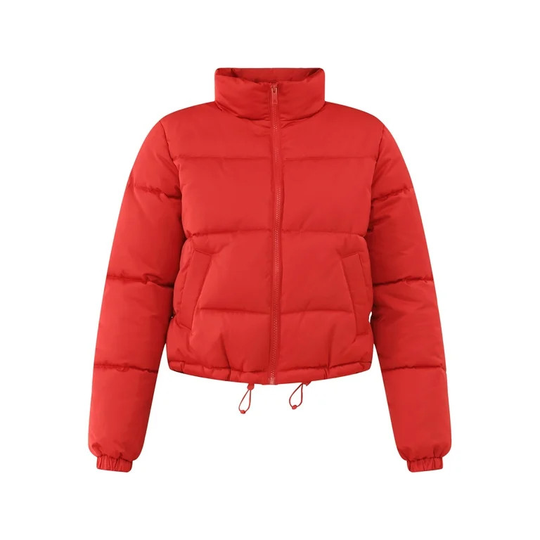 No Boundaries Puffer Jacket, Women's and Women's Plus | Walmart (US)