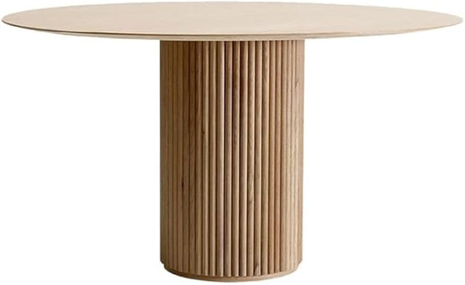LAKIQ Ash Solid Wood Round Kitchen Dining Table Contemporary Dining Room Table with Pedestal Base... | Amazon (US)