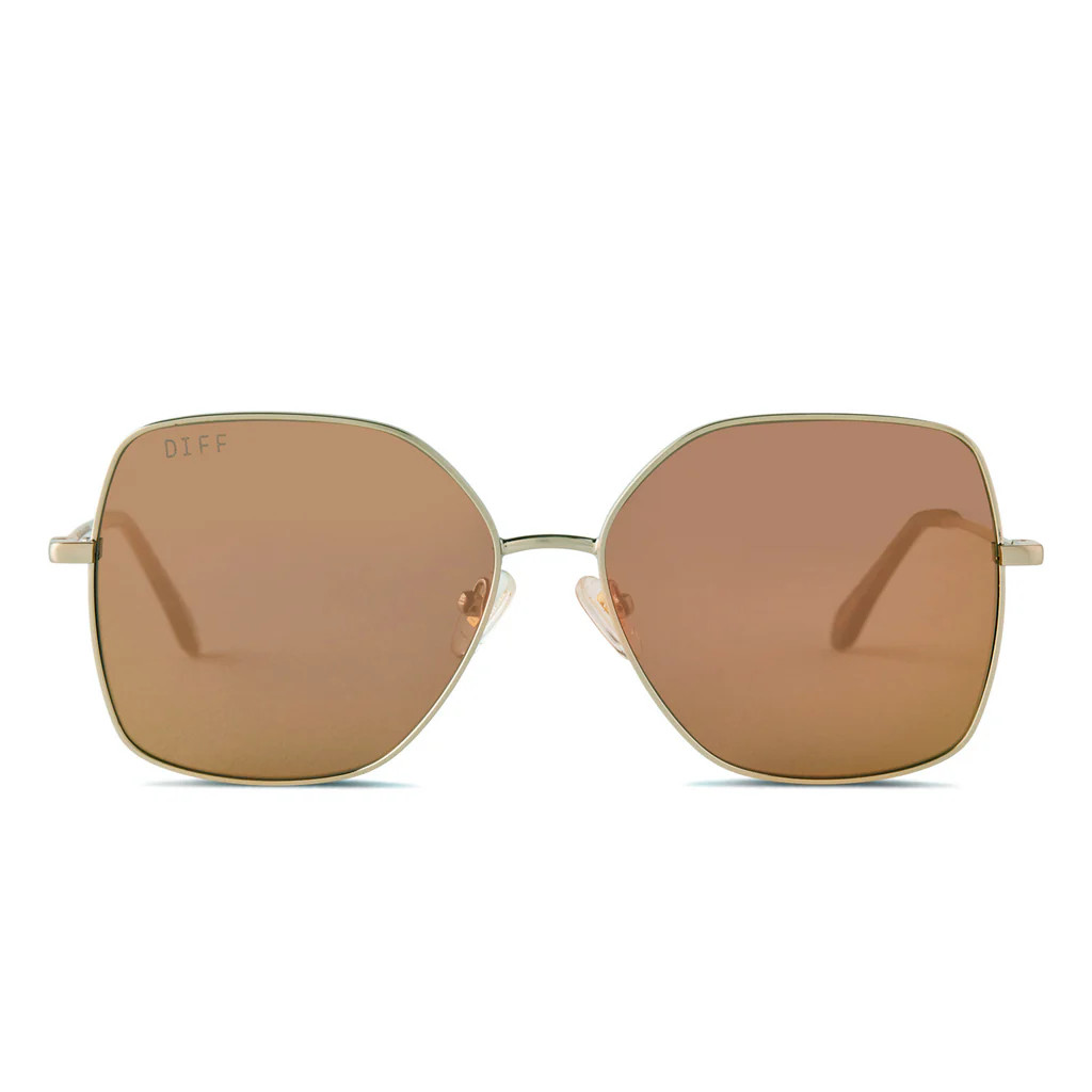 IRIS - BRUSHED GOLD + BRONZE MIRROR SUNGLASSES | DIFF Eyewear