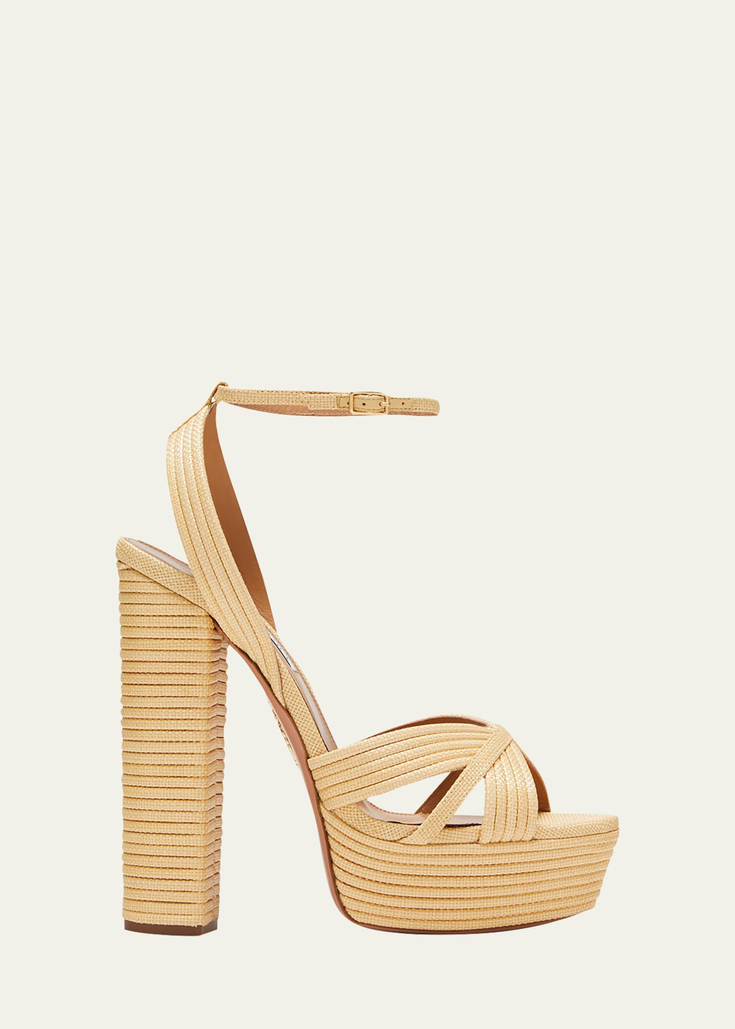 Aquazzura Sundance Plateau Platform Ankle-Strap Sandals | Bergdorf Goodman