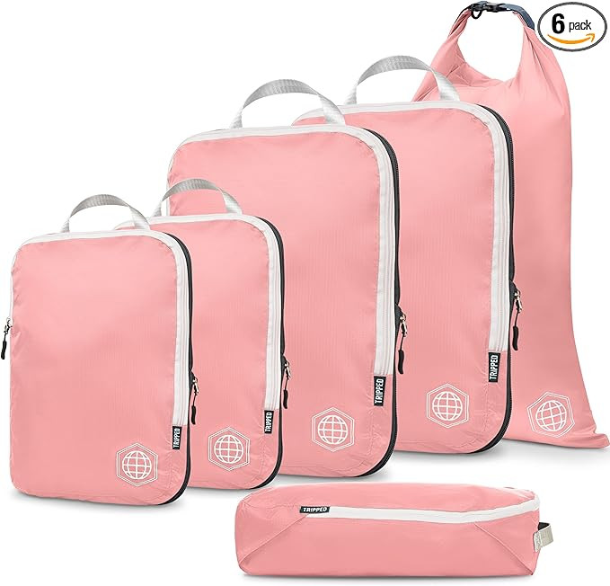 Compression Packing Cubes - Travel Organizers (Dusty Rose) | Amazon (US)