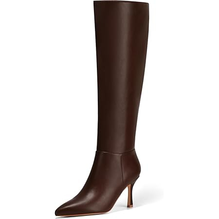 Reitoye Knee High Boots Women Pointed Toe Stiletto Tall Zipper Dress Boots     Sexy Going Out Boo... | Amazon (US)