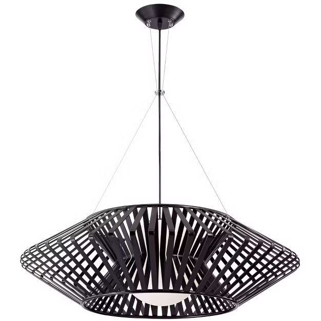 Possini Euro Design Black Large Pendant Light 31 1/2" Wide Mid Century Modern White Glass Fixture... | Target
