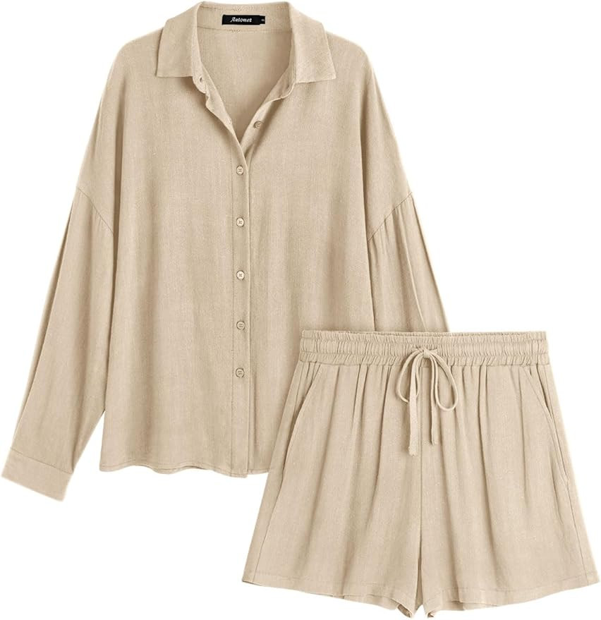 AUTOMET 2 Piece Sets Two Piece Lounge Matching Loungewear Resort 2024 Spring Fashion Clothes Trac... | Amazon (US)