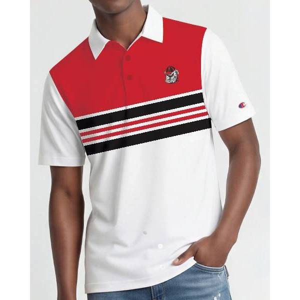 NCAA Georgia Bulldogs Men's Champion Stripped Polo Shirt - M | Target