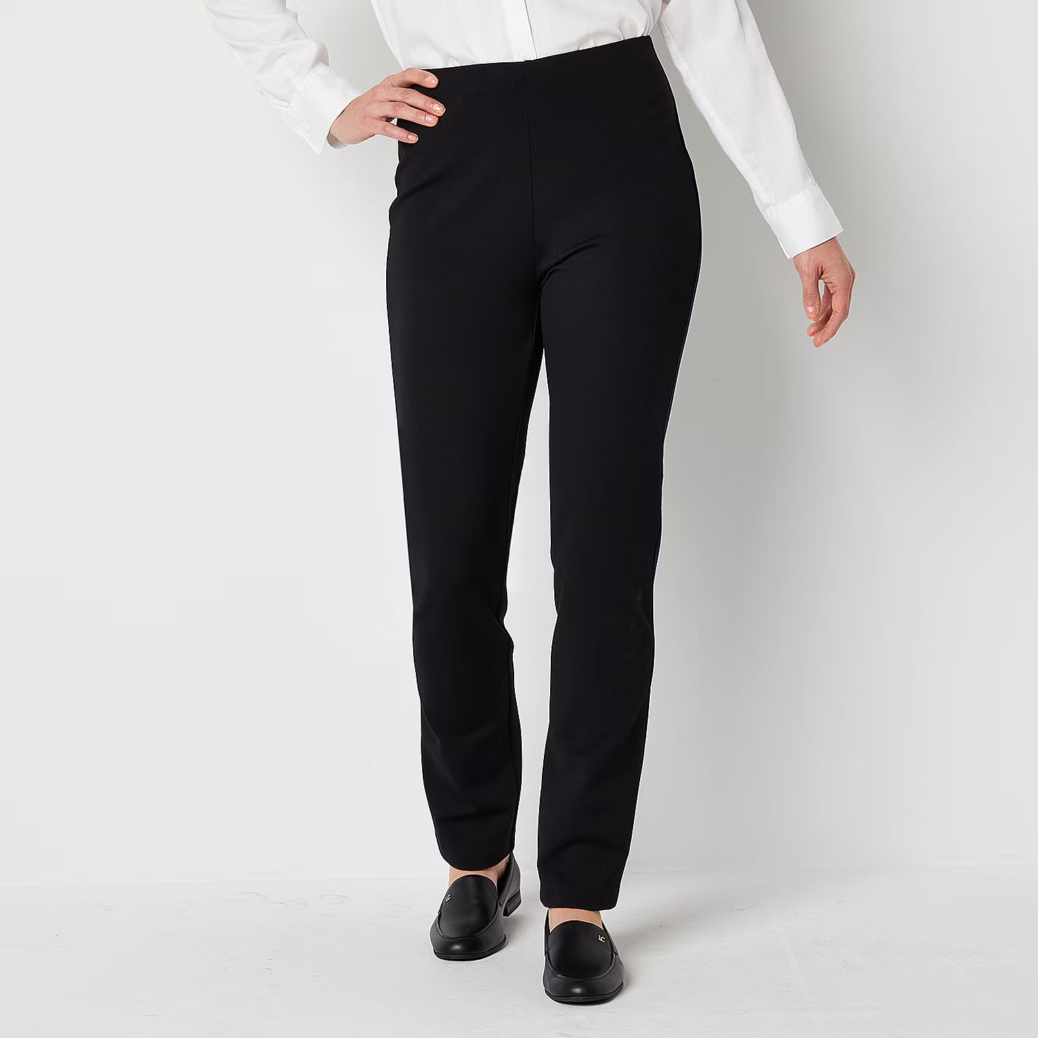 Liz Claiborne Alexis Ponte Womens Straight Pull-On Pants | JCPenney