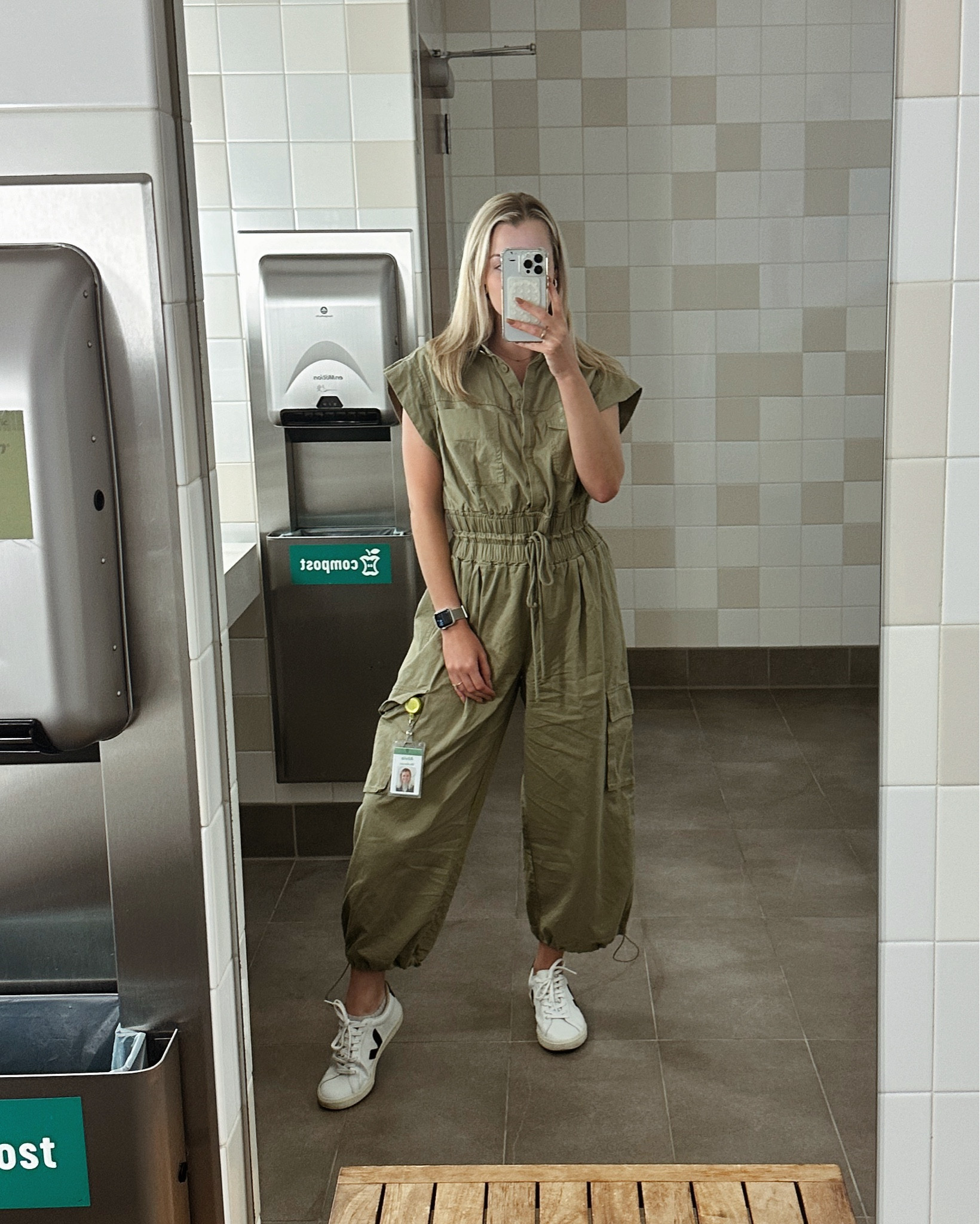 Fall utility jumpsuit!

Note: this jumpsuit is amazing but make sure you actually size down. This is a size small and I should have done an XS. I am also taller but could have still used a size smaller  