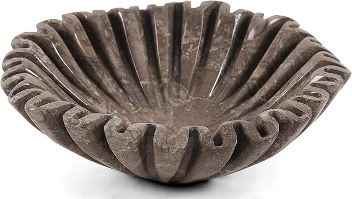 Marble Decorative Bowl 10 Inch Oceanic Large Fruit Bowl for Kitchen Counter and Dining Table Cent... | Amazon (US)