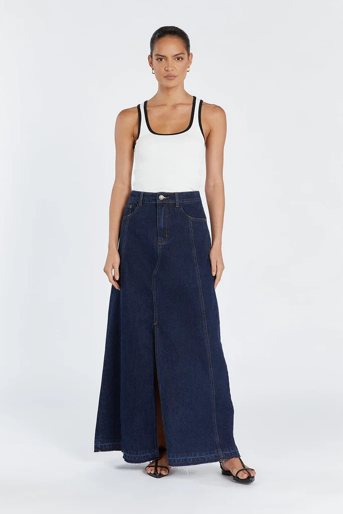 LENNON INDIGO MAXI SKIRT | DISSH