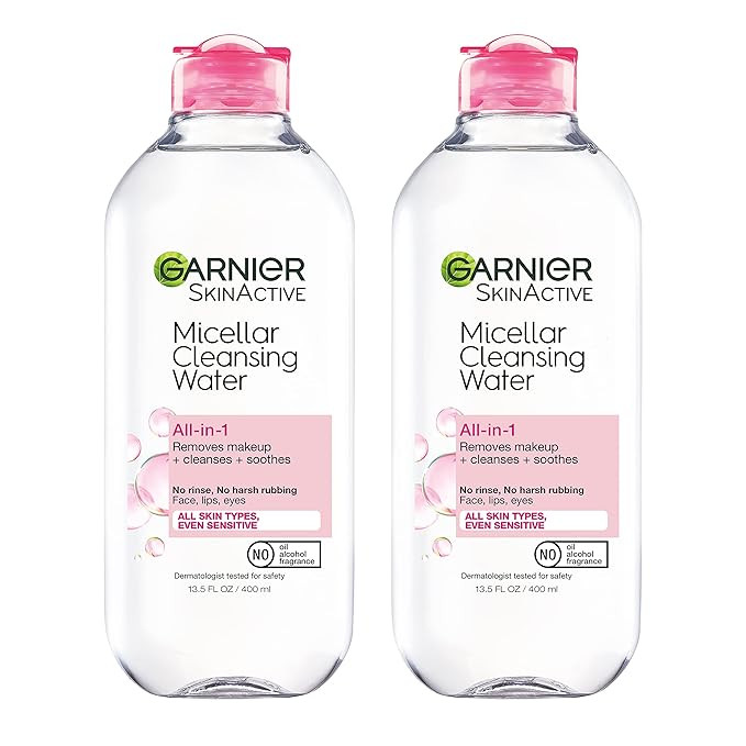 Garnier SkinActive Micellar Water for All Skin Types, Facial Cleanser & Makeup Remover, 13.5 Fl O... | Amazon (US)