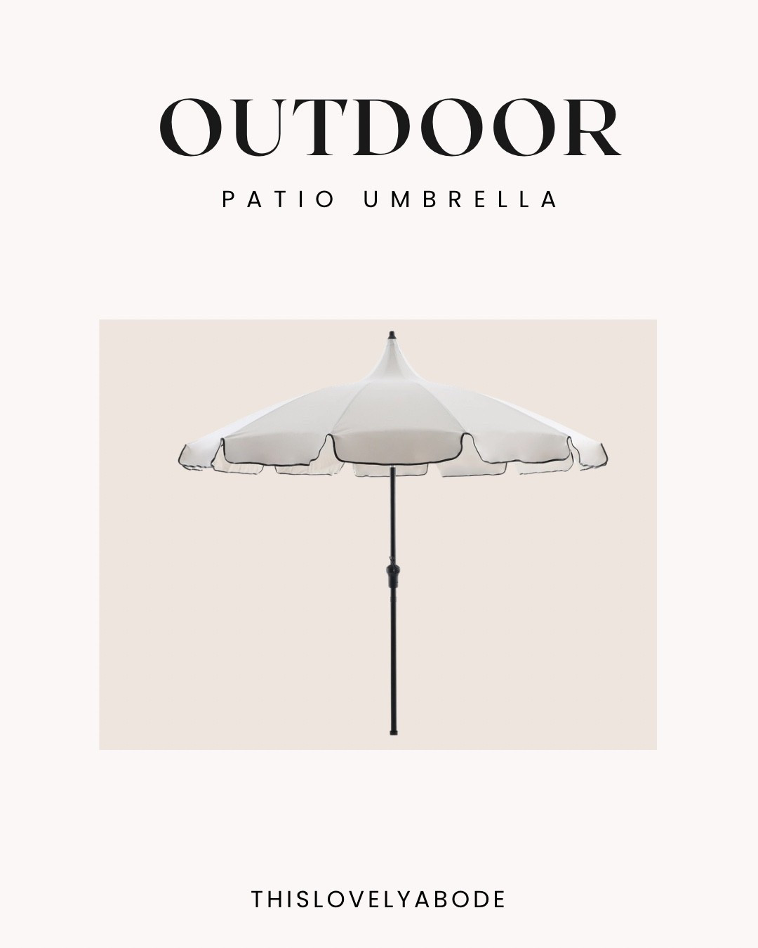 Gorgeous black and white patio umbrella 
#outdoordecor #patioumbrella

#LTKHome #LTKSeasonal