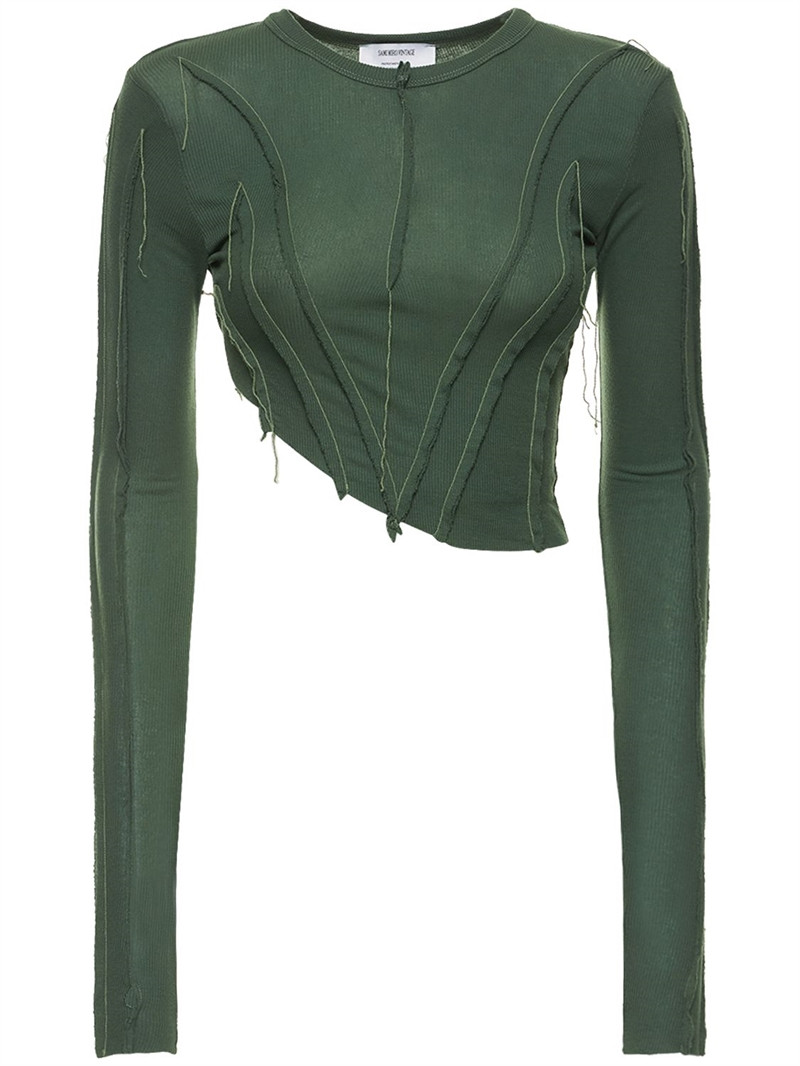 Long sleeve jersey t-shirt w/ seams | Luisaviaroma