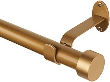 Elrene Home Fashions Serena Single Curtain Rod for Curtains and Drapery with Contemporary Cap Finial | Amazon (US)