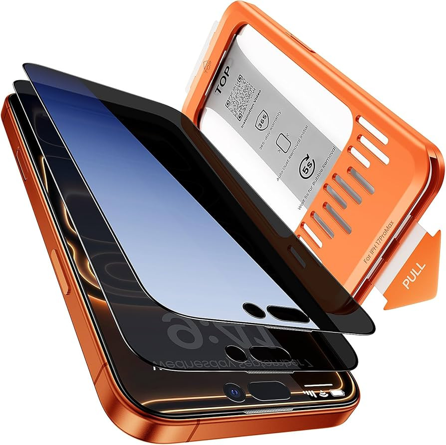 2-Packs for iPhone 17 Pro Max Privacy Screen Protector，28°Anti-spy,Double Shatterproof Tempere... | Amazon (US)