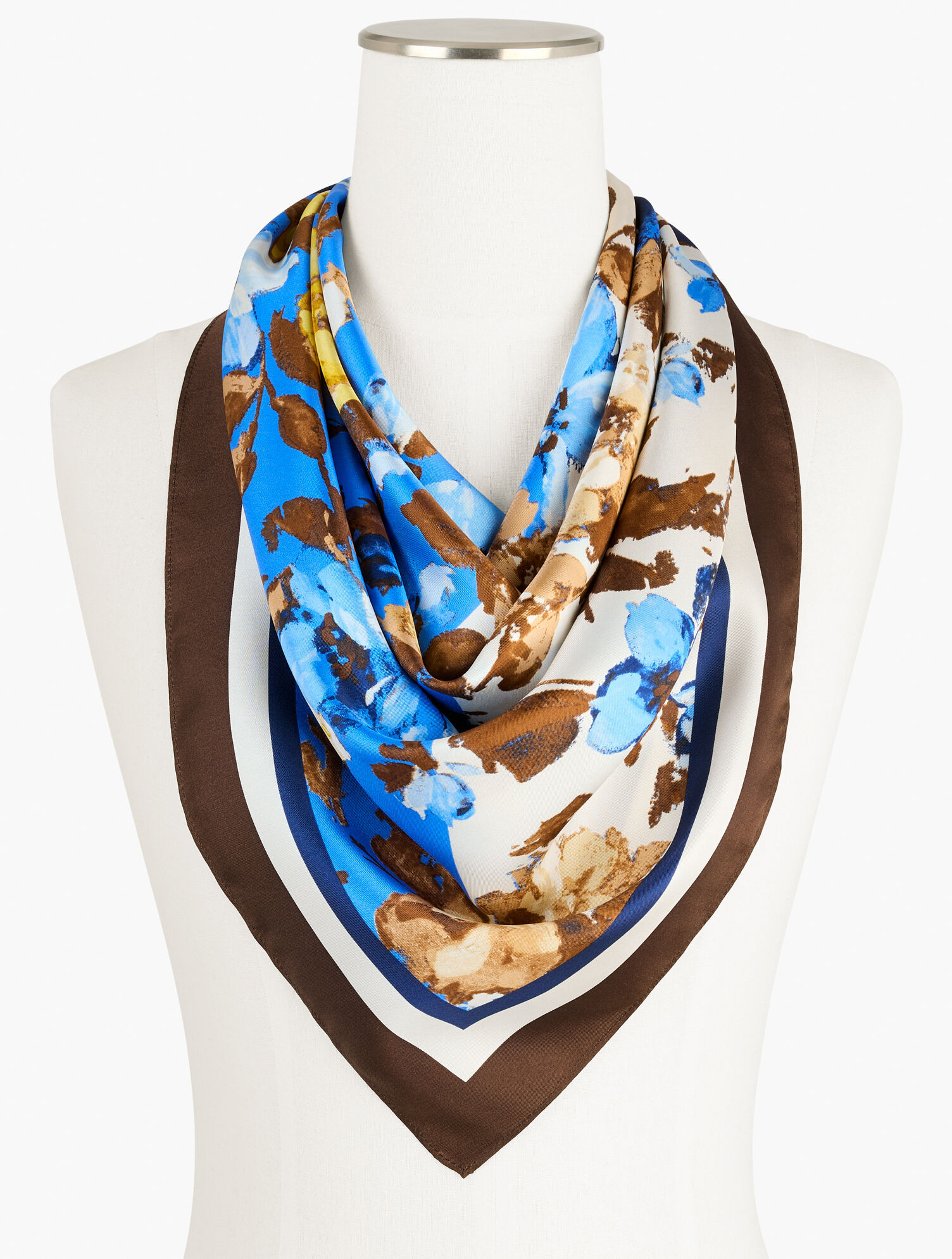 Painted Garden Silk Square Scarf | Talbots