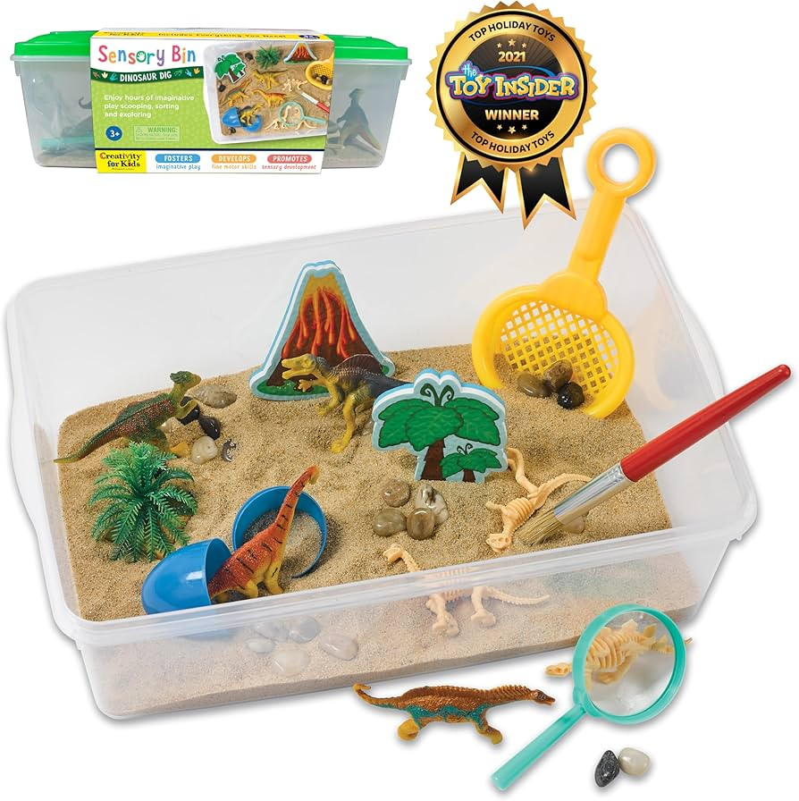 Creativity for Kids Sensory Bin: Dinosaur Dig - Dinosaur Toys for Kids Ages 3-5+, Preschool Learn... | Amazon (US)