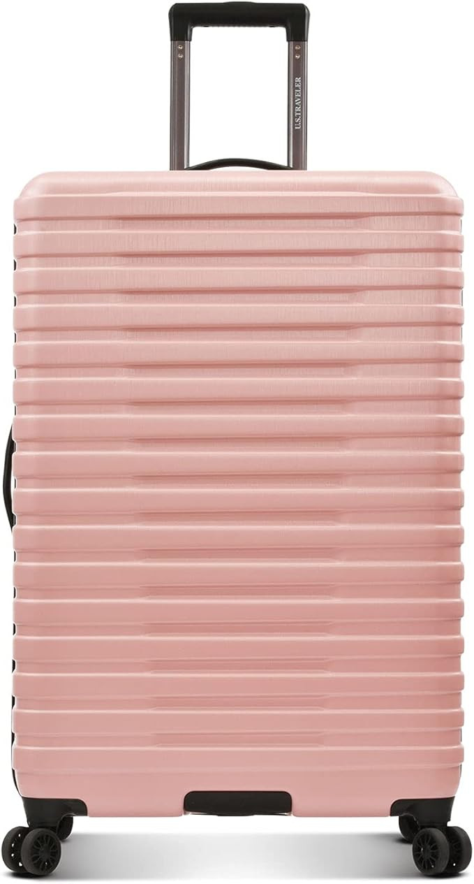 U.S. Traveler Boren Polycarbonate Hardside Rugged Travel Suitcase Luggage with 8 Spinner Wheels, ... | Amazon (US)