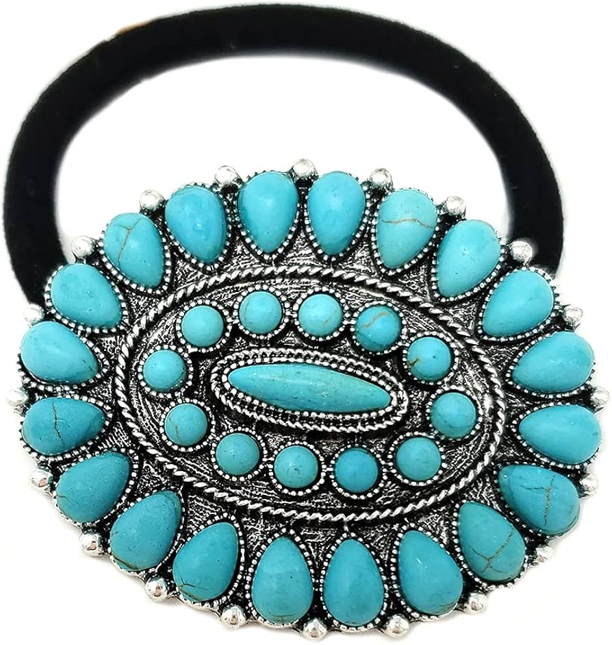 Emulily Western Concho Squash Blossom Hair band and Tie | Amazon (US)