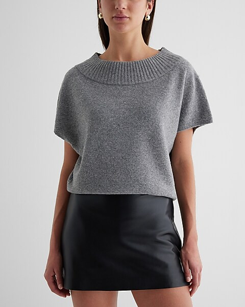 Crew Neck Short Sleeve Sweater | Express