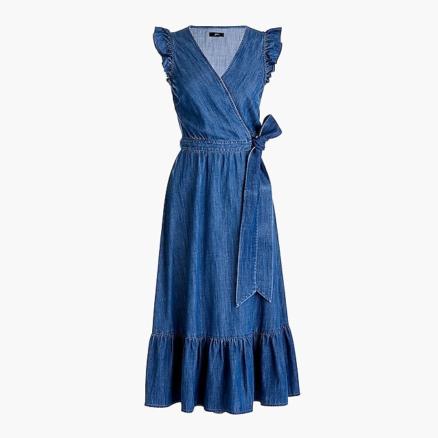https://www.jcrew.com/p/womens_category/dressesandjumpsuits/casual/midi-wrap-dress-in-chambray/L1640 | J. Crew US