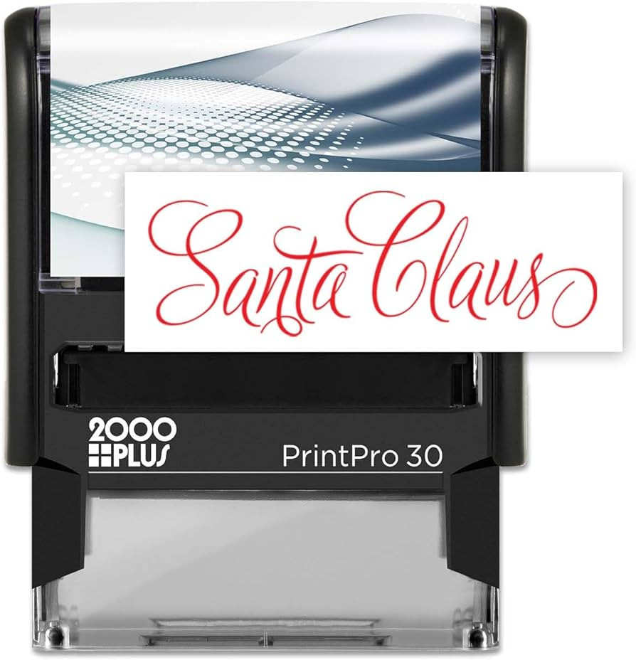 Santa Claus Signature Stamp / 2000 Plus Self Inking Rubber Stamp / 11/16” x 1 13/16" Christmas ... | Amazon (US)