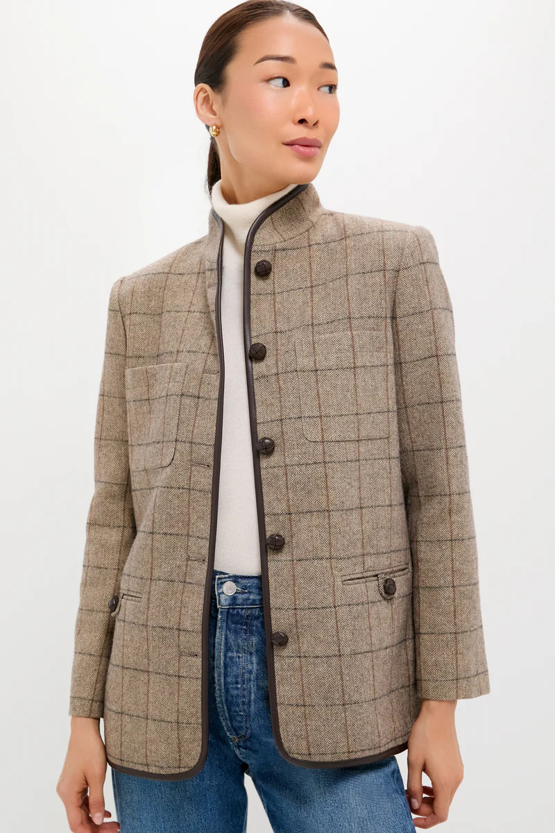 Brown Check Plaid Wool Dalton Jacket | Tuckernuck (US)